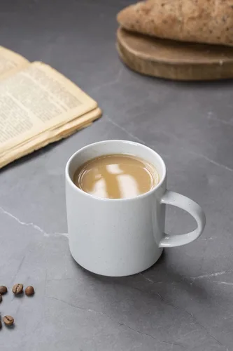 Miniatura 3 de famiware Nebula - Taza de café de 4 piezas, tazas de catering de 14 onzas con asa para café, té, cacao, leche, gris claro Nebulosa gris claro