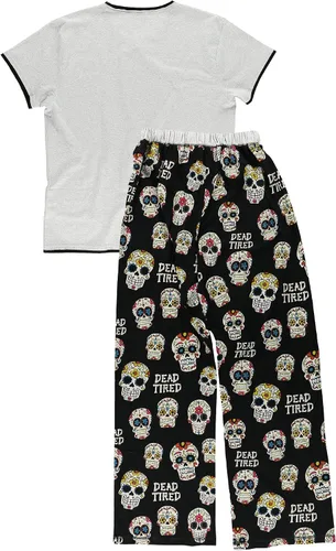 Miniatura 4 de Lazy One Conjunto de pijama para mujer, manga corta con bonitos estampados, ajuste relajado