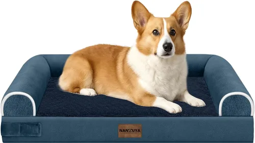 Miniatura 133 de Cama ortopédica lavable para perros medianos y grandes: cama con cojines de apoyo para perros medianos y grandes, cama impermeable de espuma tipo