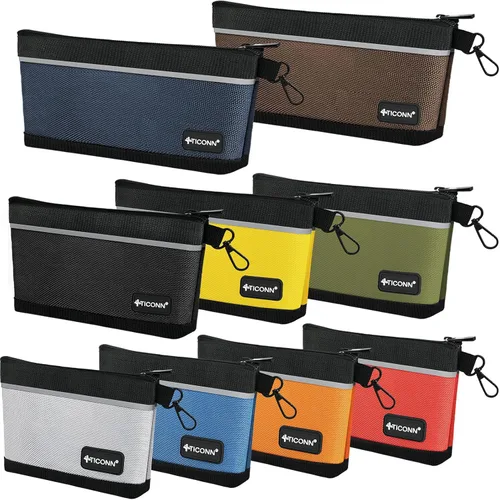 Bolsas de herramientas TICONN con cremallera, bolsas pequeñas de lona Oxford 1680D, bolsa de utilidad impermeable con cremallera para organizadores