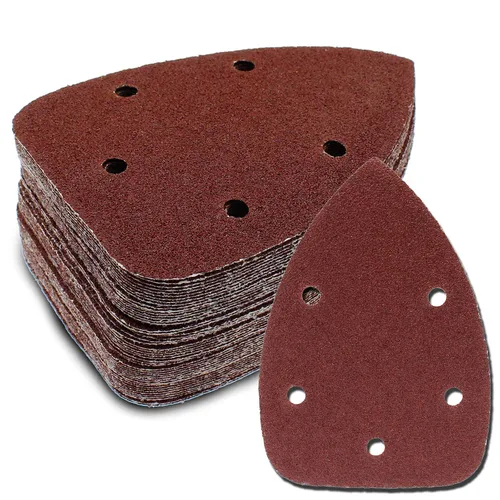 Miniatura 15 de 25 Piezas Papel de Lijado para Detalle de Ratón 40 Grano 5 Agujeros Hojas de Lijado para Ratón con Gancho y Bucle Almohadillas de Lijado para 140mm