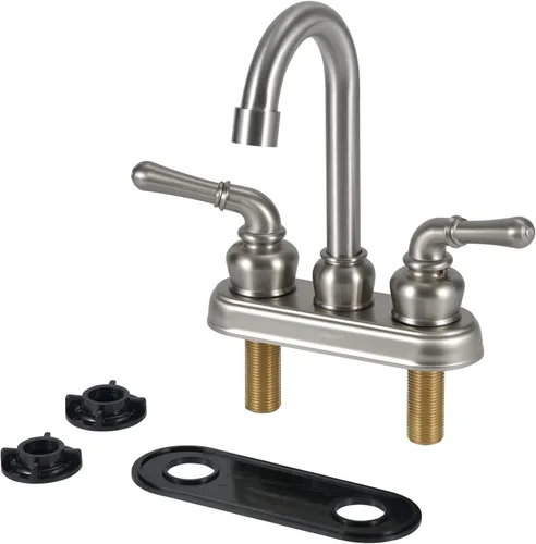 Miniatura 4 de Grifo de fregadero de baño RV – Reemplazo de grifo de fregadero de níquel cepillado para caravanas, cámpers, quintas ruedas, casas rodantes