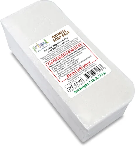 Base de Jabón de Avena Primal Elements - Base de Jabón de Glicerina Hidratante para Derretir y Verter para Elaboración y Fabricación de Jabón, Fácil