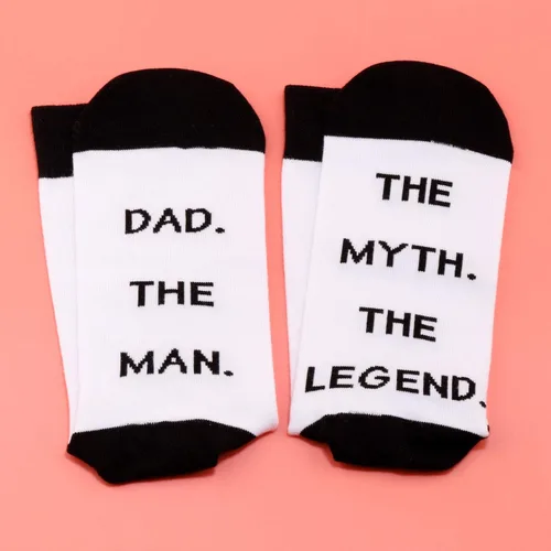 Miniatura 7 de LEVLO Calcetines de regalo para papá el día del padre el hombre el mito la leyenda calcetines divertido regalo para papá nuevo papá calcetines