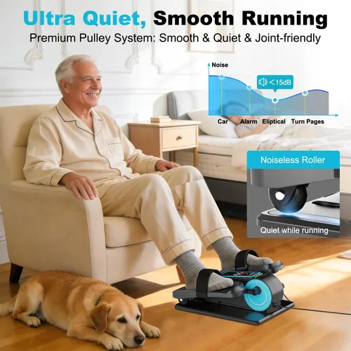 Miniatura 6 de TDH Under Desk Elliptical Machine,Electric Leg Exerciser as Seen on Tv for Seniors Adults,Portable Quiet Pedal Exerciser While Sitting with 12