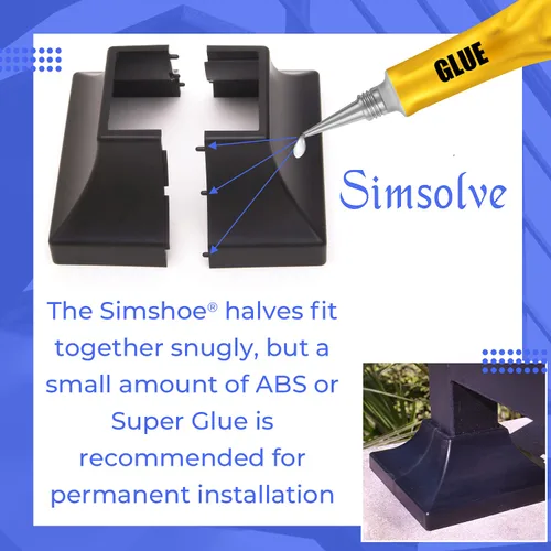 Miniatura 7 de Cubierta para base de poste de cubierta – Base de zapatos duradera a presión que transforma instantáneamente las patas de la mano y la escalera