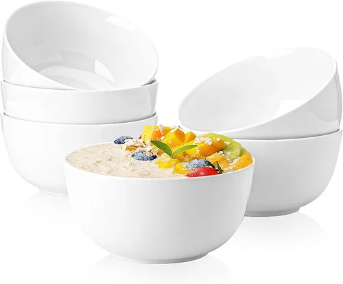 Miniatura 13 de Sweese Juego de 6 cuencos de porcelana de 4 onzas, mini cuencos para postre, aptos para microondas y lavavajillas, multicolor