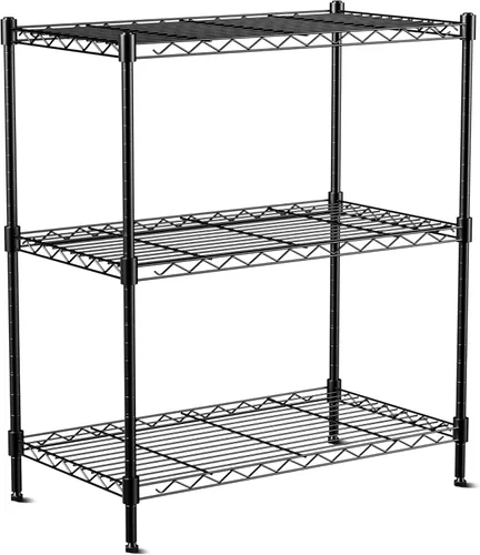Miniatura 11 de Estantería de alambre de 2 niveles, 36 pulgadas de ancho x 18 pulgadas de profundidad x 19.5 pulgadas de alto, estantes de alambre con ruedas