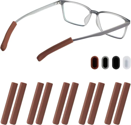 Miniatura 7 de Almohadillas para las orejas de gafas, almohadillas antideslizantes suaves de silicona para las orejas de las gafas, puntas de sienes de silicona