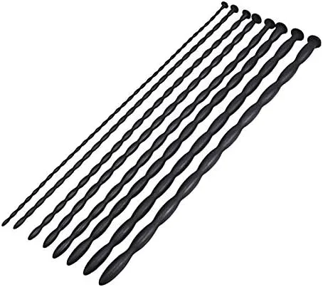 Juego de 8 piezas de dilatador de pene masculino de silicona para vara uretral, obstrucción uretral, expansión de polla, enchufe de estimulación,