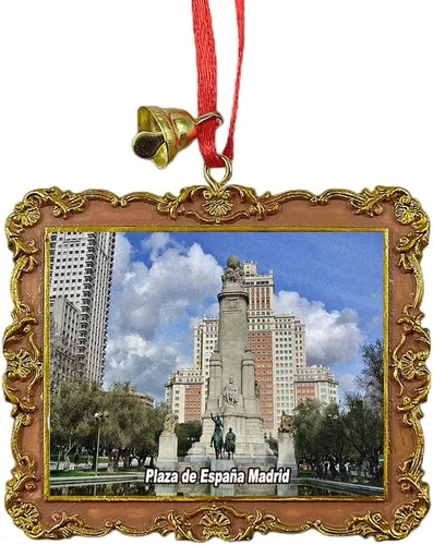 Plaza de España Madrid Spain Travel Souvenir Xmas Tree Ornament Hanging Pendant Home Christmas Party Decoration