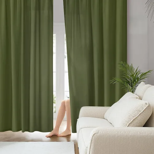 Miniatura 48 de HOMEIDEAS Cortinas Transparentes de Privacidad Blancas No Transparentes, 52 X 45 Pulgadas de Largo 2 Paneles Cortinas Transparentes Filtradoras