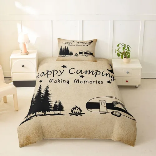 Miniatura 29 de Erosebridal Camper Bedding - Juego de ropa de cama de 2 piezas, estilo rústico de granja, juego de ropa de cama de campamento para adolescentes