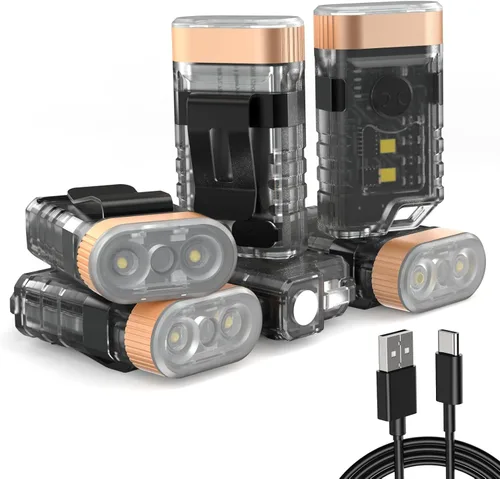 Miniatura 9 de Linterna LED pequeña y potente EDC, luz negra UV de 365 nm, mini linterna LED de alta LM, mini llavero recargable USB C con clip, imán de cola, 9