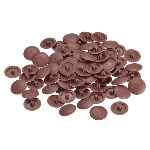 Miniatura 19 de uxcell Cubiertas de tapa de rosca, 80 piezas de 0.657 x 0.169 in de plástico para tornillos de rosca Phillips Cam Tornillo autorroscante, marrón café