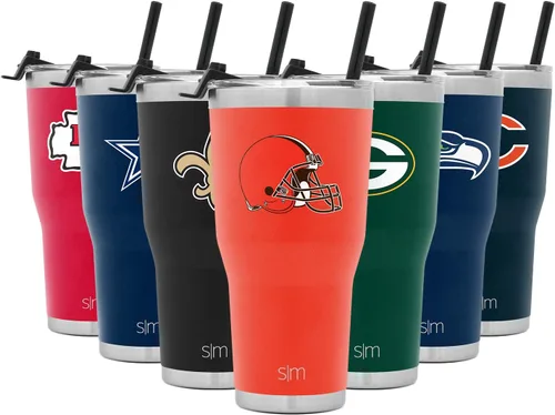 Miniatura 7 de Simple Modern - Vaso de 30 oz con tapa abatible y tapa con pajita Arizona Cardinals