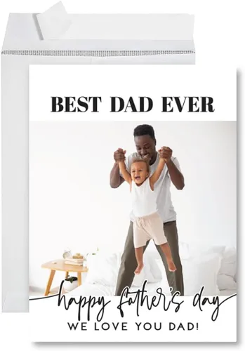 Miniatura 21 de Andaz Press Tarjeta divertida jumbo para el día del padre de 8.5 x 11 pulgadas con sobre, variedad de bromas de papá, regalo del día del padre