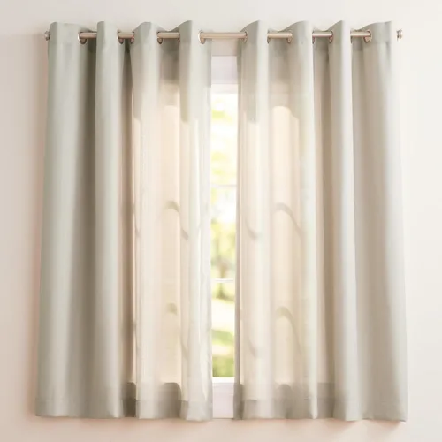 Miniatura 29 de Exclusive Home Loha - Par de paneles de cortinas de lino con ojales, 54 x 63 pulgadas, color beige