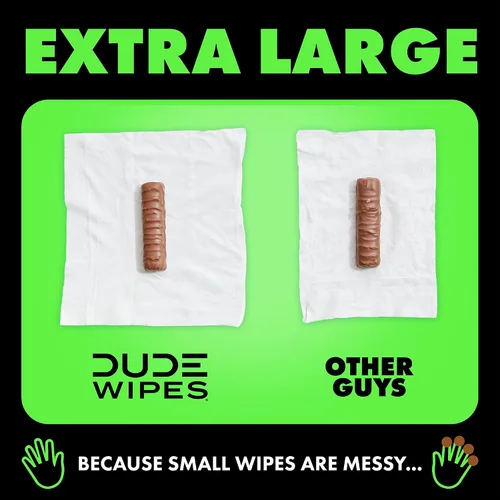 Miniatura 5 de Dude Wipes - Toallitas desechables - Paquete de 6, 288 piezas - Alivio herbal extra grande - Aceites esenciales de hamamelis y geranio - Seguro