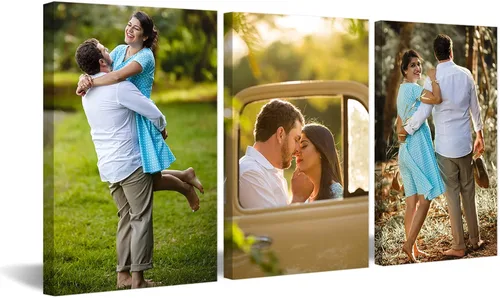 Miniatura 32 de CCWACPP Arte personalizado en lienzo con 3 fotos de retratos familiares de perros para boda, impresiones en lienzo, póster personalizado, decoración