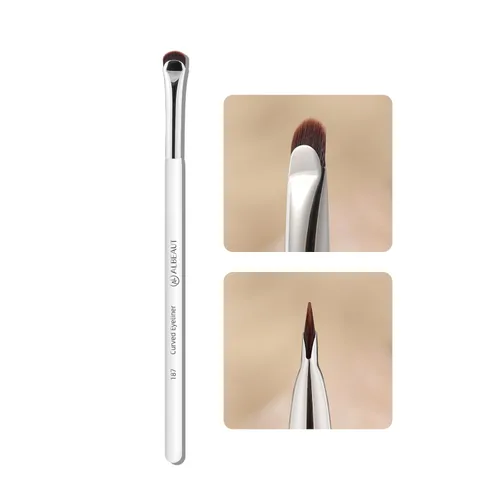 Albeaut Pincel delineador de ojos, delineador de ojos en forma de media luna y pincel para cejas, crea sin esfuerzo un delineador perfecto (187