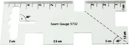 Miniatura 5 de HONEYSEW Herramienta de costura de medición de calibre deslizante 5 en 1 con regla de calibre de costura gratis Estilo 1