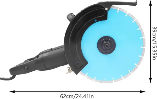 Miniatura 2 de Sierra de hormigón eléctrica de 14 pulgadas, cortador de energía de 3000 W, sierra circular con profundidad de corte de 5.31 pulgadas, sierras