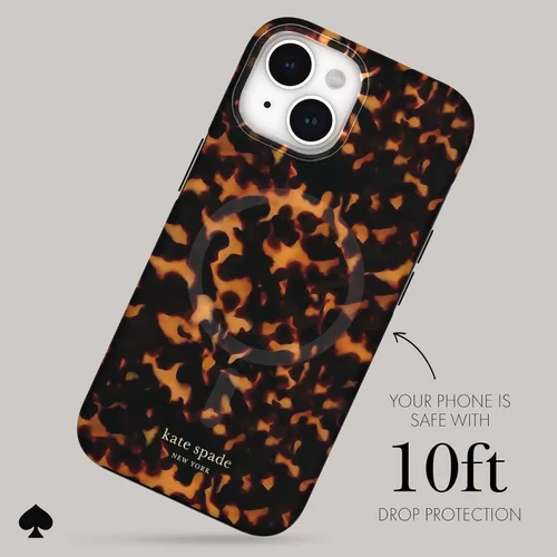 Miniatura 3 de Kate Spade New York Funda para iPhone 15 / 14 / 13, Compatible con MagSafe - Leopardo de Ciudad Negro