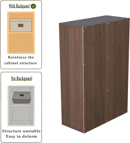 Miniatura 6 de OSCHF - Estantería de almacenamiento de 6 cubos, estantería de madera de 3 niveles con espacios abiertos para el hogar y la oficina, organizador