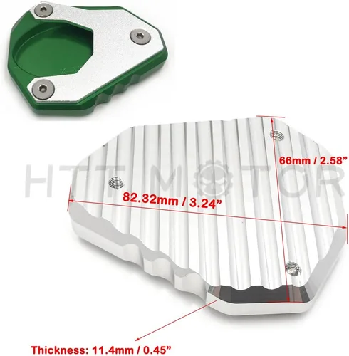 Miniatura 8 de KAW-253VER6500618 - Almohadilla de extensión de soporte lateral compatible con Kawasak Versys 650 2015 2016 2017 2018 verde
