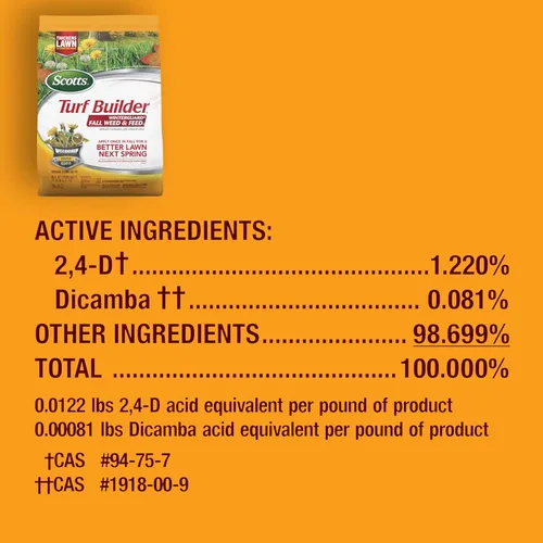 Miniatura 2 de Scotts Turf Builder WinterGuard Fall Weed & Feed5, Weed Killer Plus Fertilizante de otoño, 4,000 pies cuadrados, 11.28 libras. Weed Killer Plus