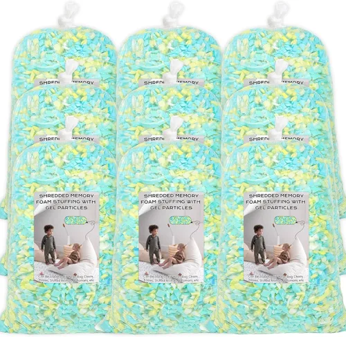 Miniatura 9 de Relleno de saco de frijoles Garifon, 9.1 kg de relleno de espuma viscoelástica triturada, relleno para silla de saco de frijoles, relleno de saco