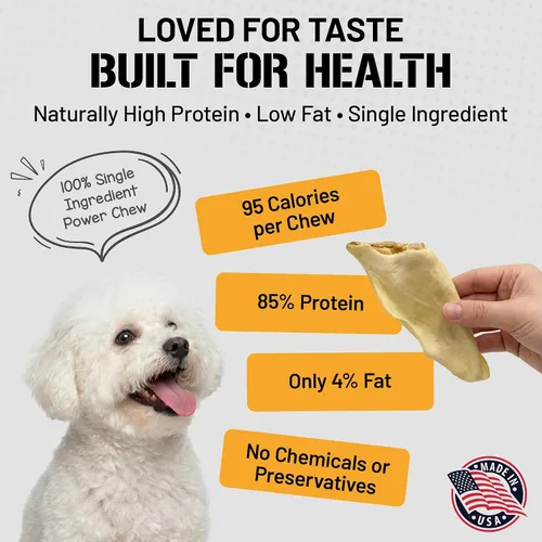 Miniatura 2 de Dog Chits Orejas de vaca para perros – Golosinas para perros totalmente naturales con orejas de vaca y masticables de entrenamiento – Alto