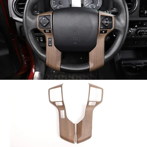 Miniatura 21 de Molduras Cromadas para Volante de Automóvil Cubiertas Adhesivos Calcomanías Compatible con Toyota Tundra 2014-2021 Tacoma 2016-2022 ABS Accesorios