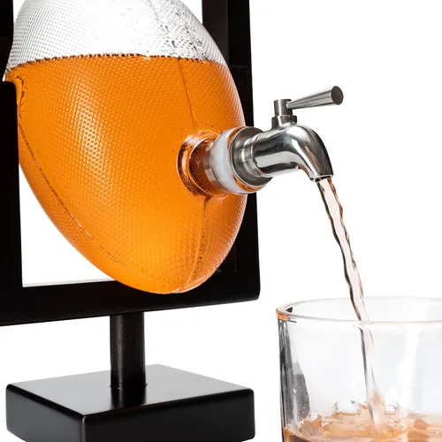 Miniatura 3 de Regalos de fútbol para hombres, papá, decantador de whisky con soporte vertical para portería de campo, juego de decantadores y vasos para fiesta