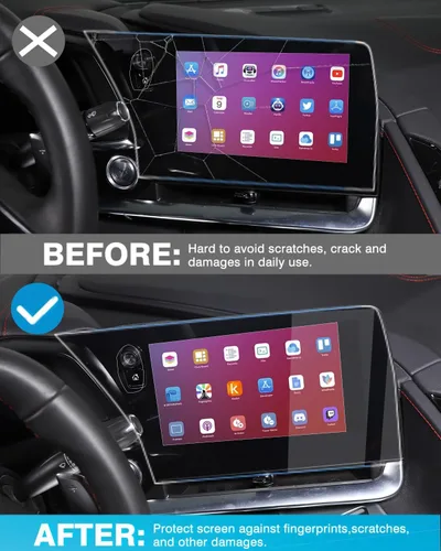Miniatura 3 de Daeiclru - Protector de pantalla compatible con Chevrolet Corvette C8 2020-2023, película protectora de pantalla de navegación, película protectora