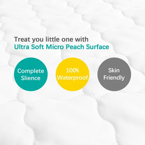Miniatura 3 de Funda impermeable para colchón de moisés, se adapta a moisés UPPAbaby de 13 x 30 pulgadas y cuna Snoo Smart Sleeper, ultra suave, transpirable