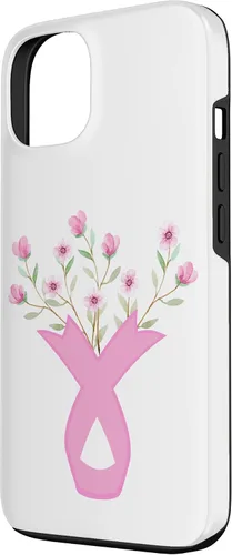 Miniatura 2 de iPhone 13 Flower Jar Pink Ribbon Breast Cancer Concientización Mes de Mujeres Caso