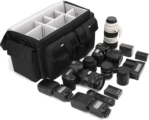 Miniatura 8 de Bolsa grande para cámara, bolsa de cubo Cine para equipo de cámara, fotógrafo, videógrafo, videógrafos, Negro, Moda