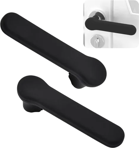 Miniatura 8 de Fundas para manijas de puerta, 4 piezas de silicona negra mate para manijas de puerta, cubiertas para pomos de puerta, protectores antiestáticos