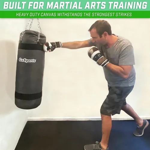 Miniatura 5 de Bolsa de golpeo rellenable GoSports para entrenamiento - Ideal para boxeo, MMA, Muay Thai y más, llénala con ropa y trapos