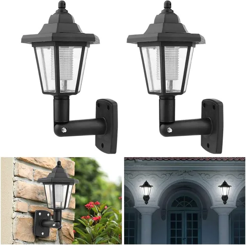 Miniatura 5 de 2 faroles solares de pared, lámpara de pared LED de inducción automática para jardín al aire libre, resistente a la intemperie, linterna de pared
