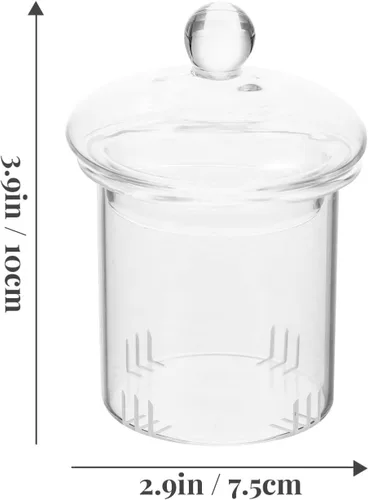 Miniatura 4 de Filtro de tetera de repuesto universal de vidrio infusor de té con tapa, colador de té, tetera de vidrio de repuesto para 20.3 fl oz