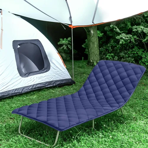 Miniatura 4 de Cubrecolchón de espuma acolchada, antideslizante, súper suave y cómodo, de 75"x30", almohadilla para dormir fresca para catre de campamento/litera