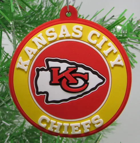 Miniatura 6 de Arrowhead Patrick Mahomes Football Team - Juego de adornos navideños de 6 piezas (diseño único inastillable)