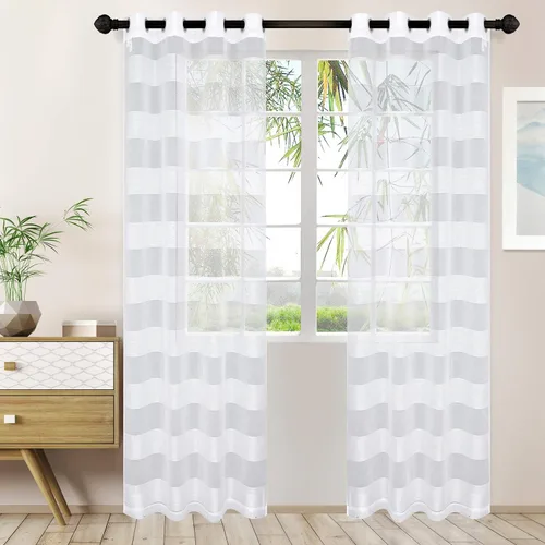 Miniatura 10 de Superior Dalitso - Cortinas traslúcidas de cuerda, detalles de ventana, cuerda trenzada, rayas, texturizadas, tradicionales, modernas, diseño