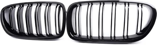 Miniatura 5 de Qitian - Rejillas de riñón delanteras de repuesto para 5 series F10 F11, color negro brillante