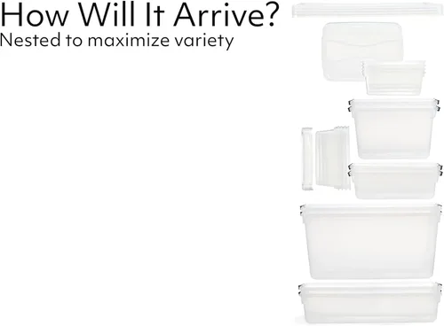 Miniatura 3 de Rubbermaid Cleverstore Clear Dorm Variety 16-Pack, Hecho en EE. UU., Contenedores de almacenamiento grandes transparentes apilables con tapas