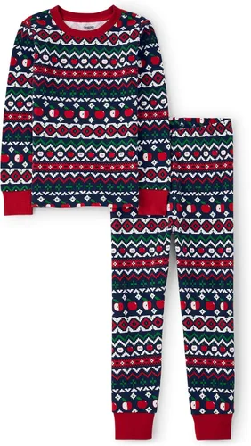 Miniatura 15 de Gymboree conjunto de pijama de manga larga 100% algodón para bebés y niños pequeños, Gymmies para días festivos Conejitos azules