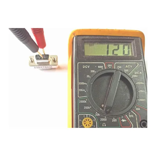 Miniatura 3 de CAN DB9 - Adaptador DB9 de 120 ohmios, conector de terminal macho a hembra CAN Bus DB9 con resistencia de alta precisión de 120 ohmios